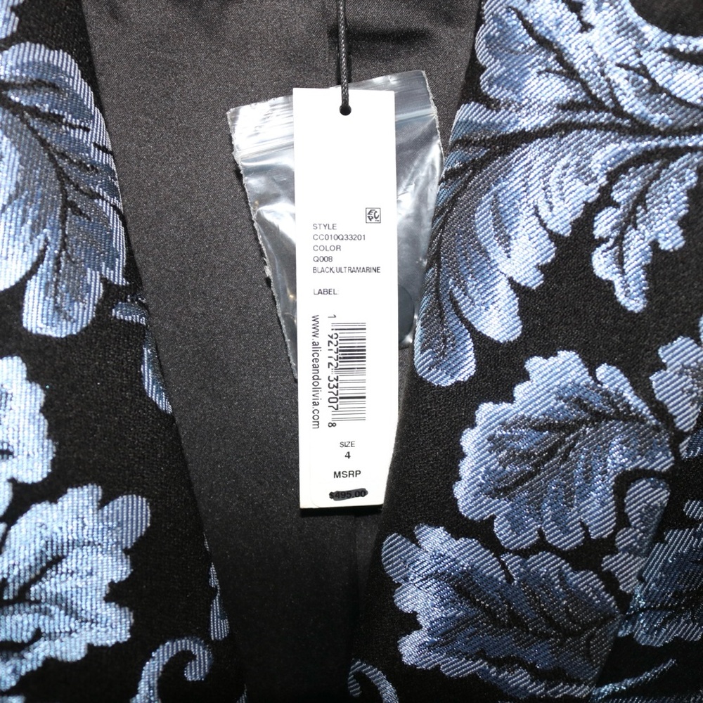 Alice + Olivia Metallic Notch Collar Bristol Fitted Blazer - Picture 8 of 15
